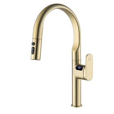 Solid Brass Pull Down Single Handle Kitchen Faucet | Wayfair North America