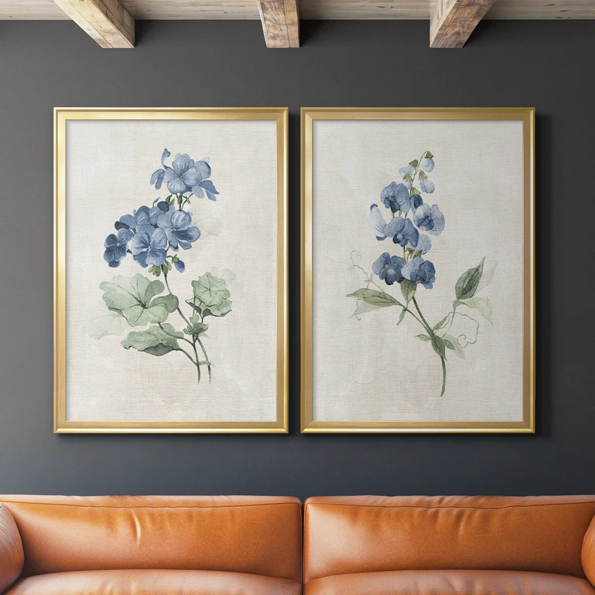 " Farmhouse PeriwInkle I Premium " 2 - Pieces Painting Print | Wayfair North America