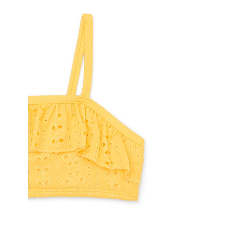 Wonder Nation Toddler Girl Eyelet Ruffle Bikini Swimsuit, Two-Piece, Sizes 12M-5T | Walmart (US)