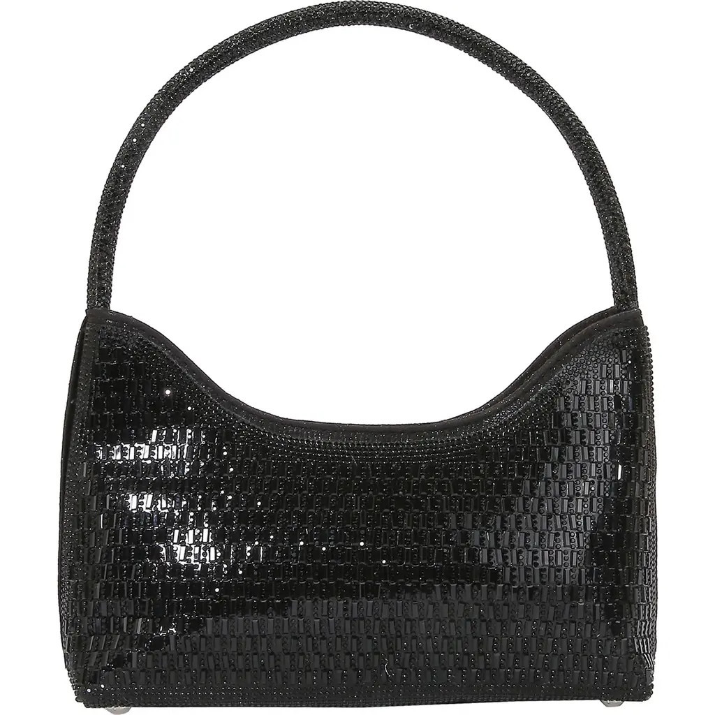 BERNESS Rhinestone Beaded Shoulder Bag in Black at Nordstrom Rack | Nordstrom Rack