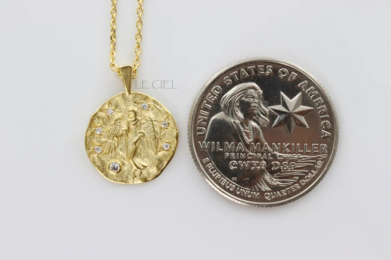 Virgo Zodiac Necklace 18k Gold Dipped Virgo Zodiac Coin - Etsy | Etsy (US)