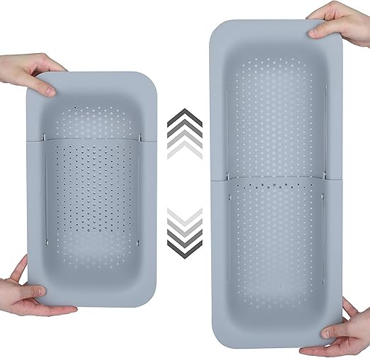 Blue Ginkgo's Over The Sink Colander Strainer Basket - Wash Vegetables and Fruits, Drain Cooked P... | Amazon (CA)