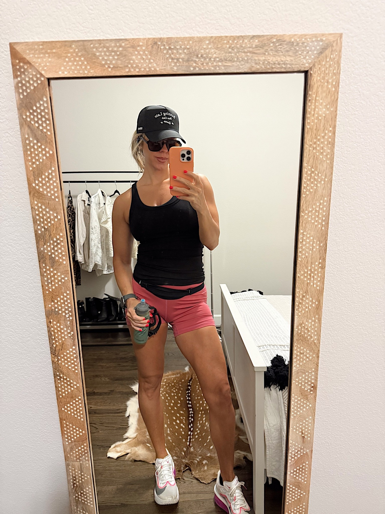Walking / Workout Fit! Wearing M in Amazon workout shorts, S in running bra, size up 1/2 size in Nike running shoes. Linked my favorite running/walking water bottle and belt!

#LTKActive #LTKSaleAlert #LTKfitnessgoals