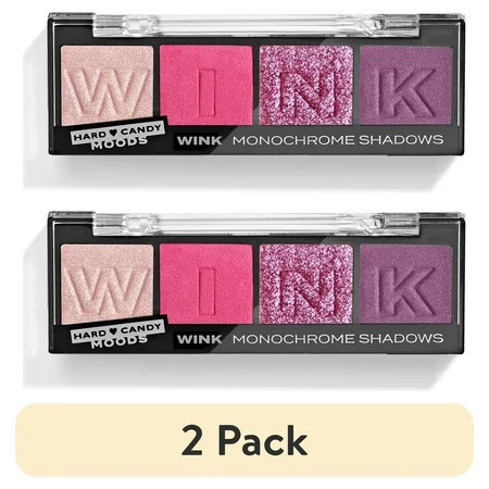 (2 pack) Hard Candy Moods Shadow Palette 4 Bold & Buildable Monochromatic Shades WINK .10oz | Walmart (US)