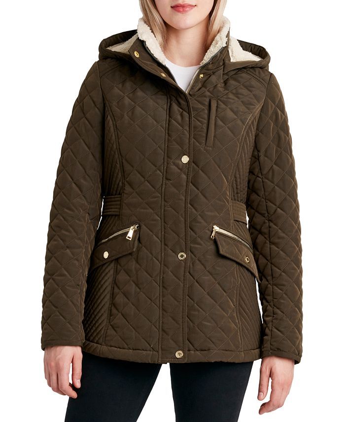 Laundry by Shelli Segal Women's Fleece-Lined Hooded Quilted Coat & Reviews - Coats & Jackets - Wo... | Macys (US)