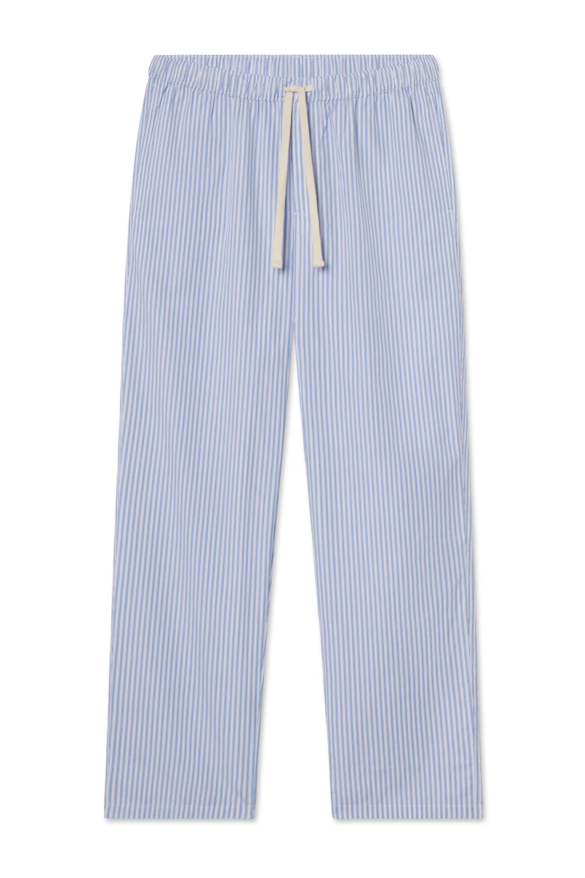 Men's Poplin Sleep Pant in Oxford Blue Pinstripe - S | Lake Pajamas