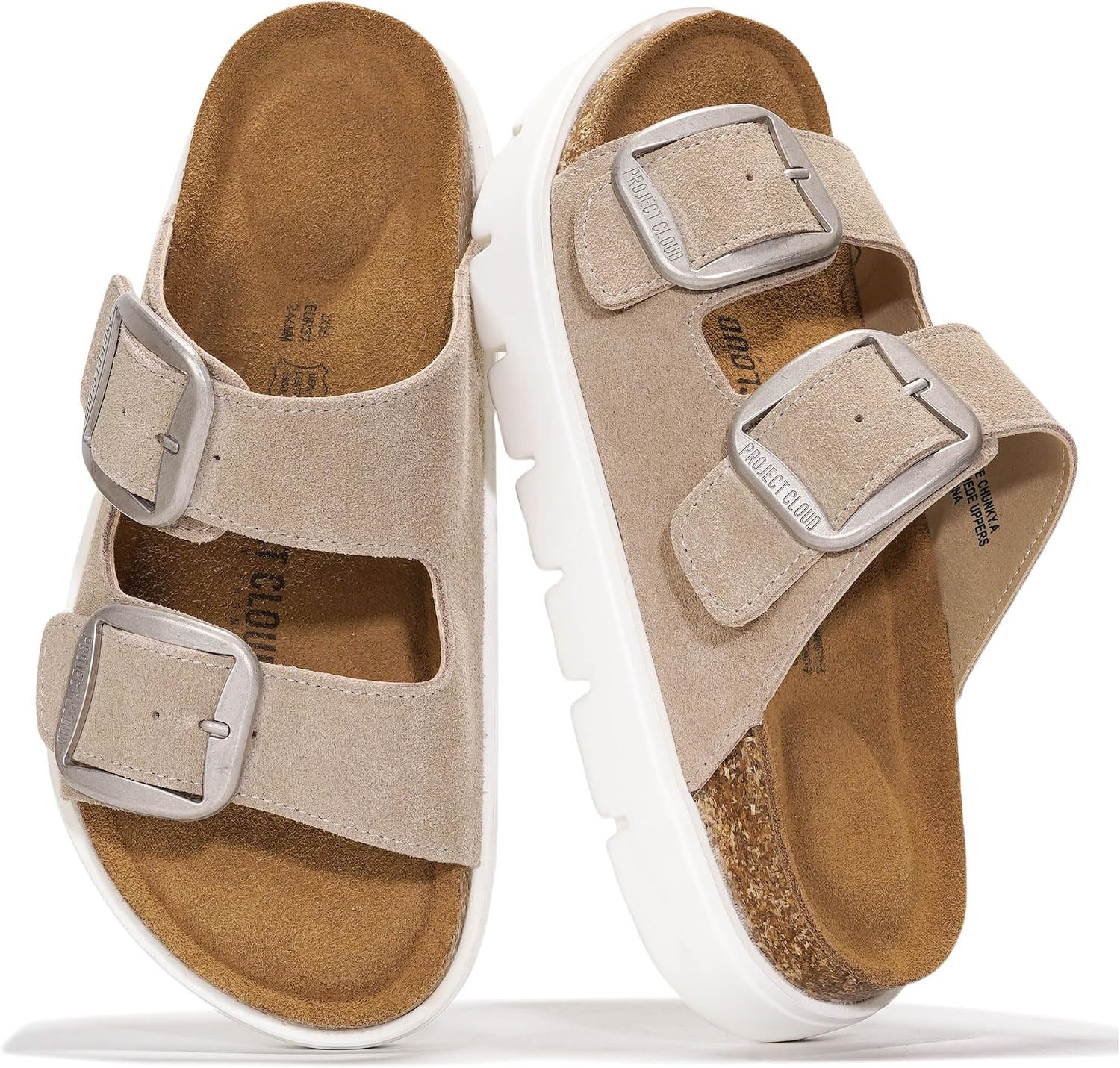 Project Cloud 100% Genuine Leather Platform Sandals Women (Greecechunky) | Amazon (US)