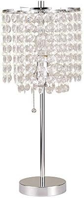Ore International 8315C Deco Glam Table Lamp, 20.25", Silver | Amazon (US)