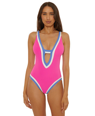 BeccaWomen's Rib Color-Block One-Piece Swimsuit | Macy's
