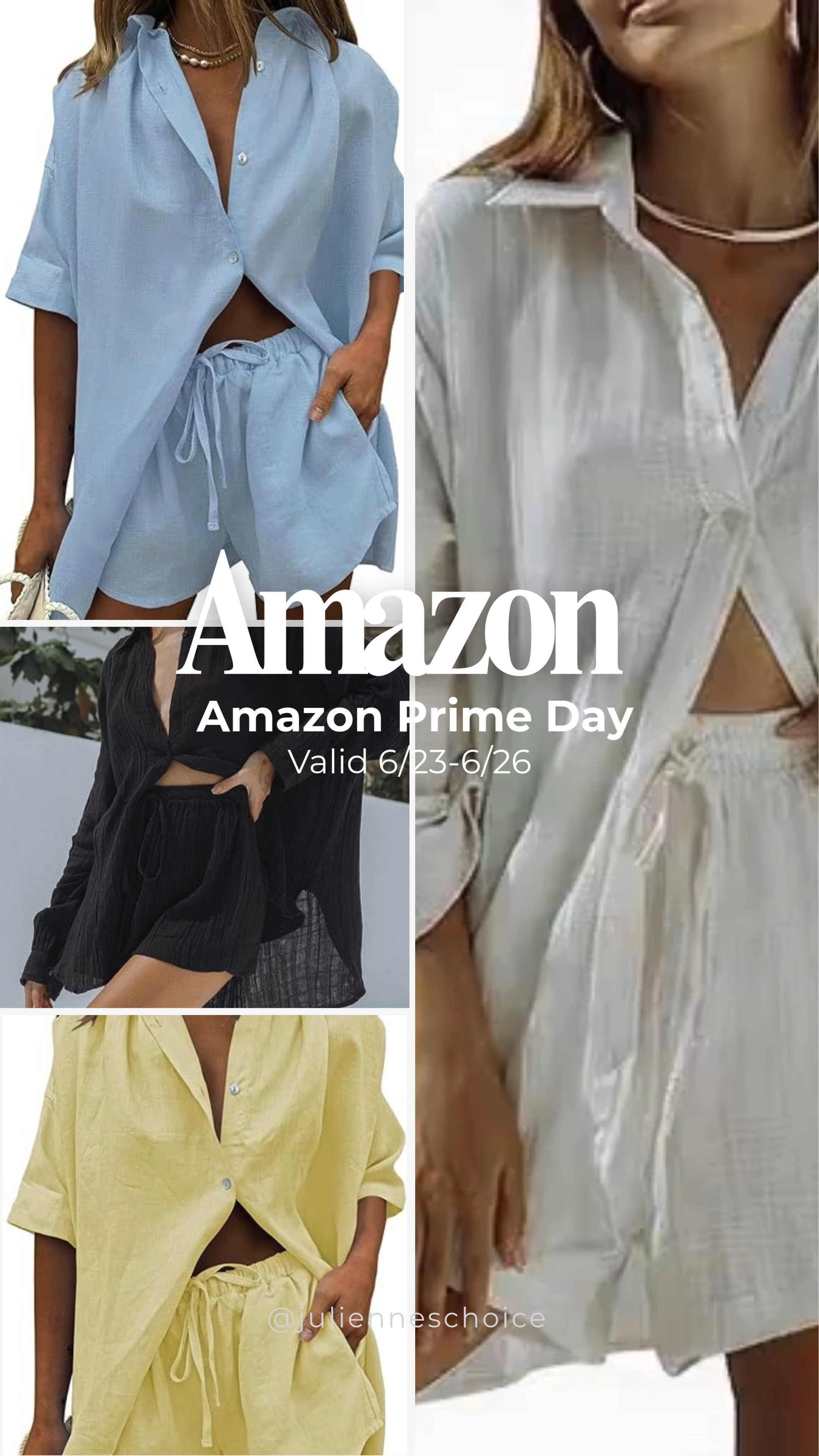 Amazon Prime Day
6/23–6/26

Fashion • Beauty • Home • Kitchen • Tech
Millions of exclusive deals for Prime members.✨julienneschoice 


#AmazonPrimeDay
#PrimeDayDeals
#AmazonFashion
#FashionFinds
#SummerStyle
#ChicStyle
#WardrobeEssentials
#LTKStyle
#LTKFashion
#LTKFinds
#AmazonFavorites
 

 #LTKootd #LTKSaleAlert #LTKTravel