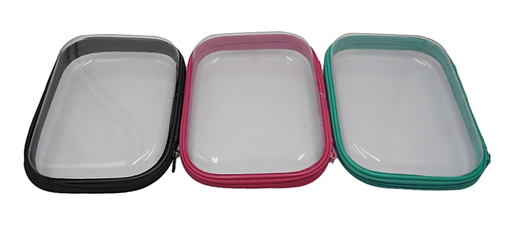 Office Depot Clear Pencil Case With Trim 9 x 6 34  Assorted Colors - Office Depot | Office Depot and OfficeMax 