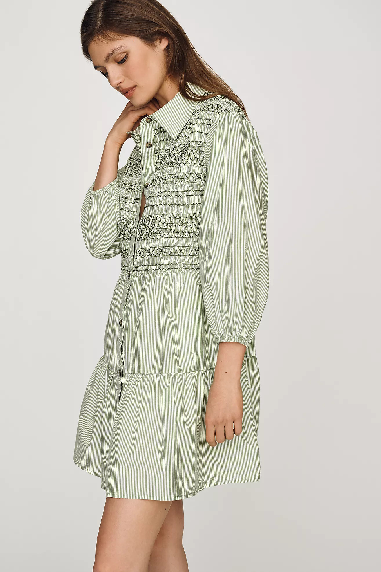 Bettina Cotton Mini Shirt Dress | Anthropologie (US)