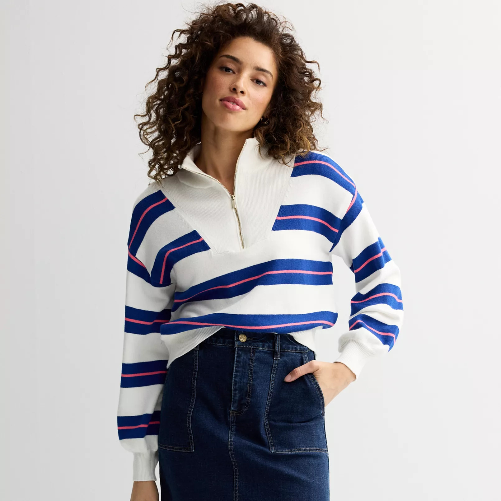 Women's Draper James Quarter Zip Pullover Sweater | Kohl's