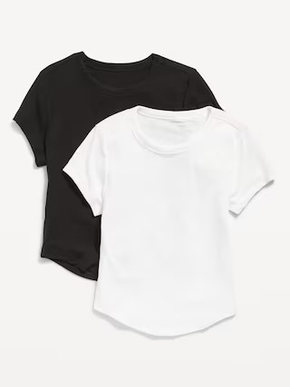 Short-Sleeve UltraLite Cropped Rib-Knit T-Shirt 2-Pack for Women | Old Navy (US)