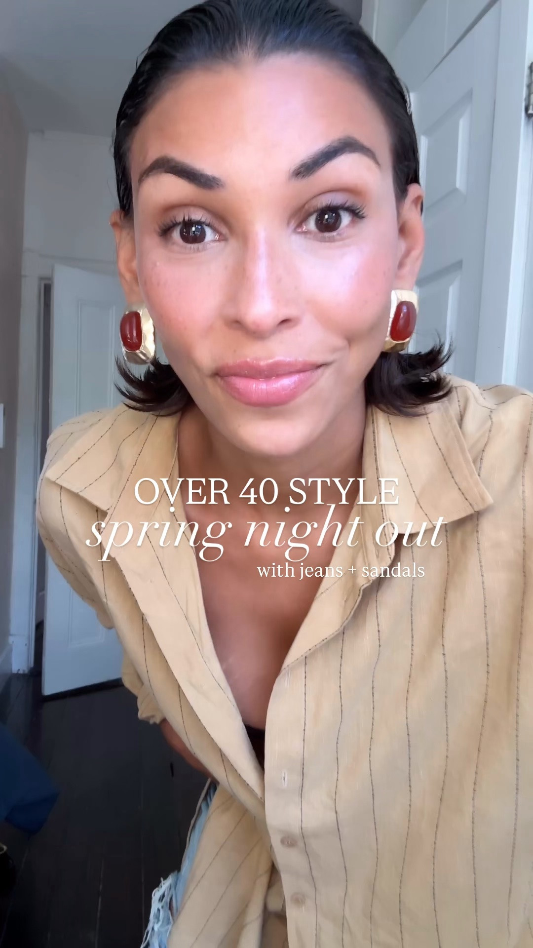 Over 40 style spring night out with jeans and sandals✨

#LTKOver40