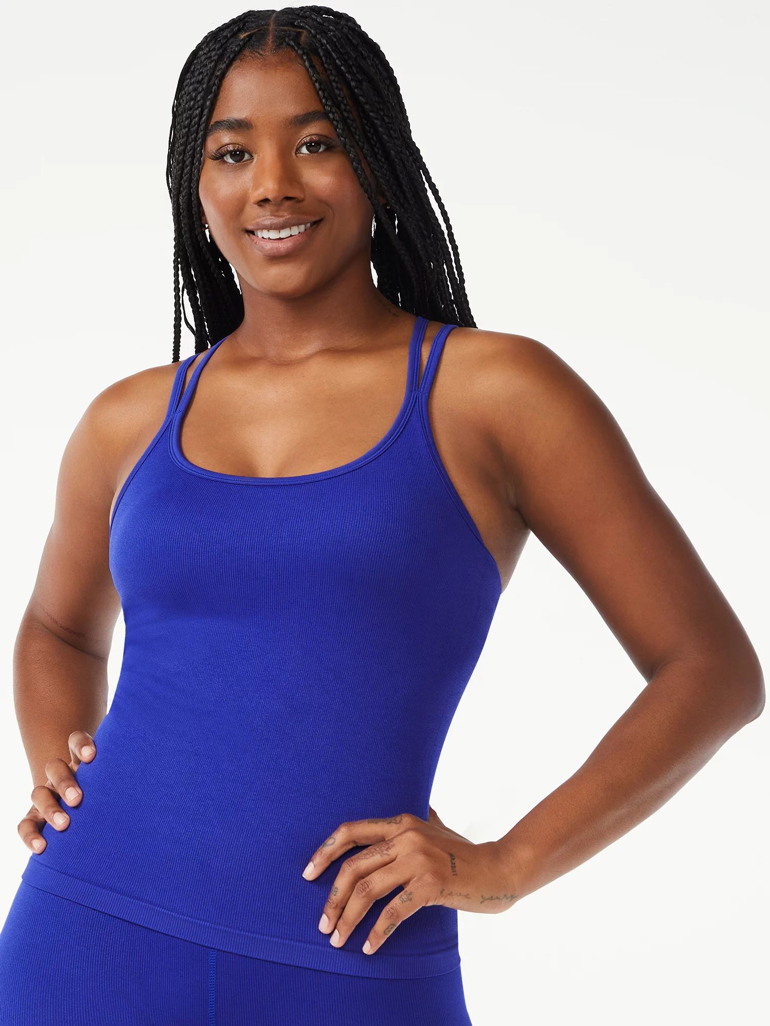 Love & Sports Women's Seamless Strappy Cami Top - Walmart.com | Walmart (US)