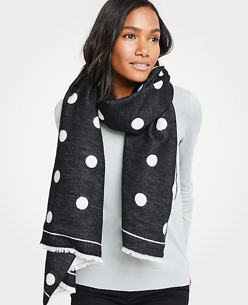 Polka Dot Blanket Scarf | Ann Taylor (US)