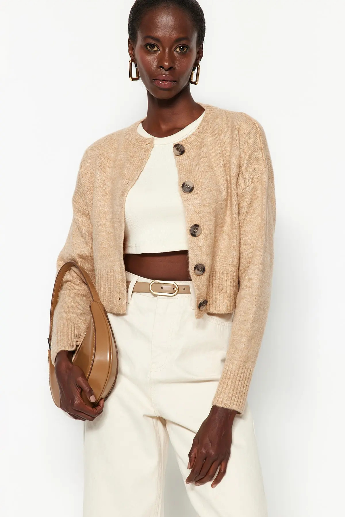 Trendyol Collection Strickjacke - Beige - Regular Fit | Trendyol DE