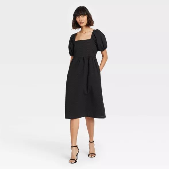 Women's Puff Short Sleeve Dress - A New Day™ | Target