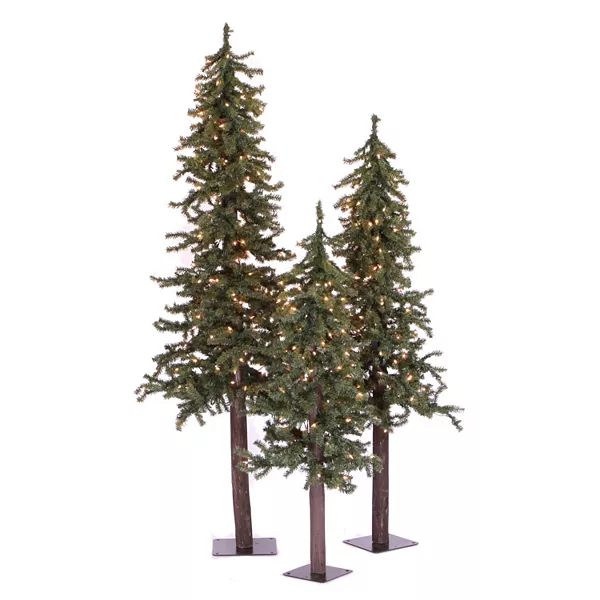 Vickerman Natural Alpine Artificial Christmas Tree 3-piece Set | Kohl's