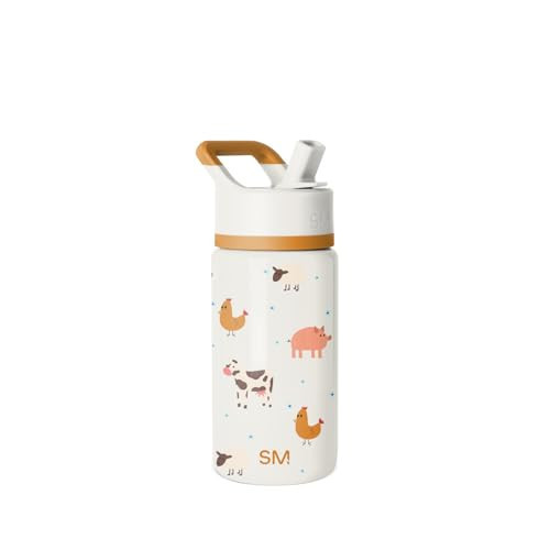Simple Modern Kids Summit Water Bottle with Straw Lid | 14oz Stainless Steel Cup Insulated Tumbler for Toddlers, School | Farm Animals | Amazon (US)