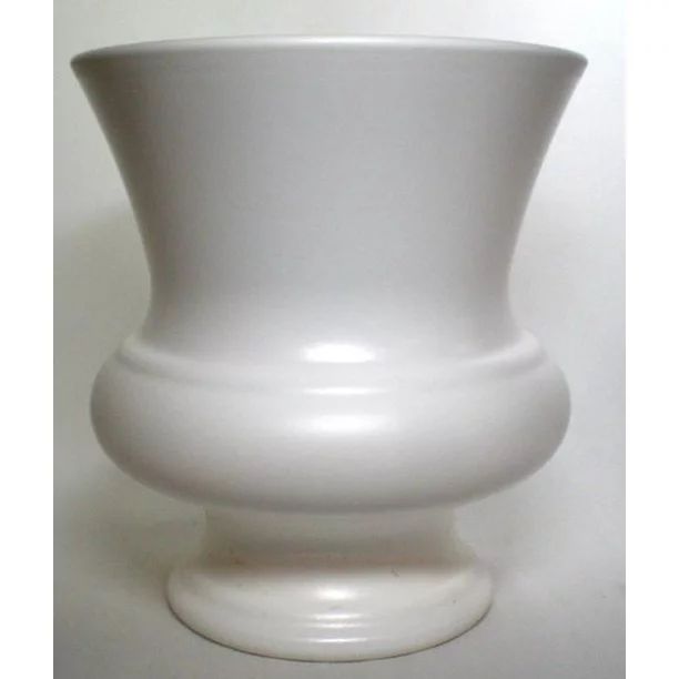 White Plastic High Gloss 9.5 inches Flower Urn, Vase, Pot - Walmart.com | Walmart (US)