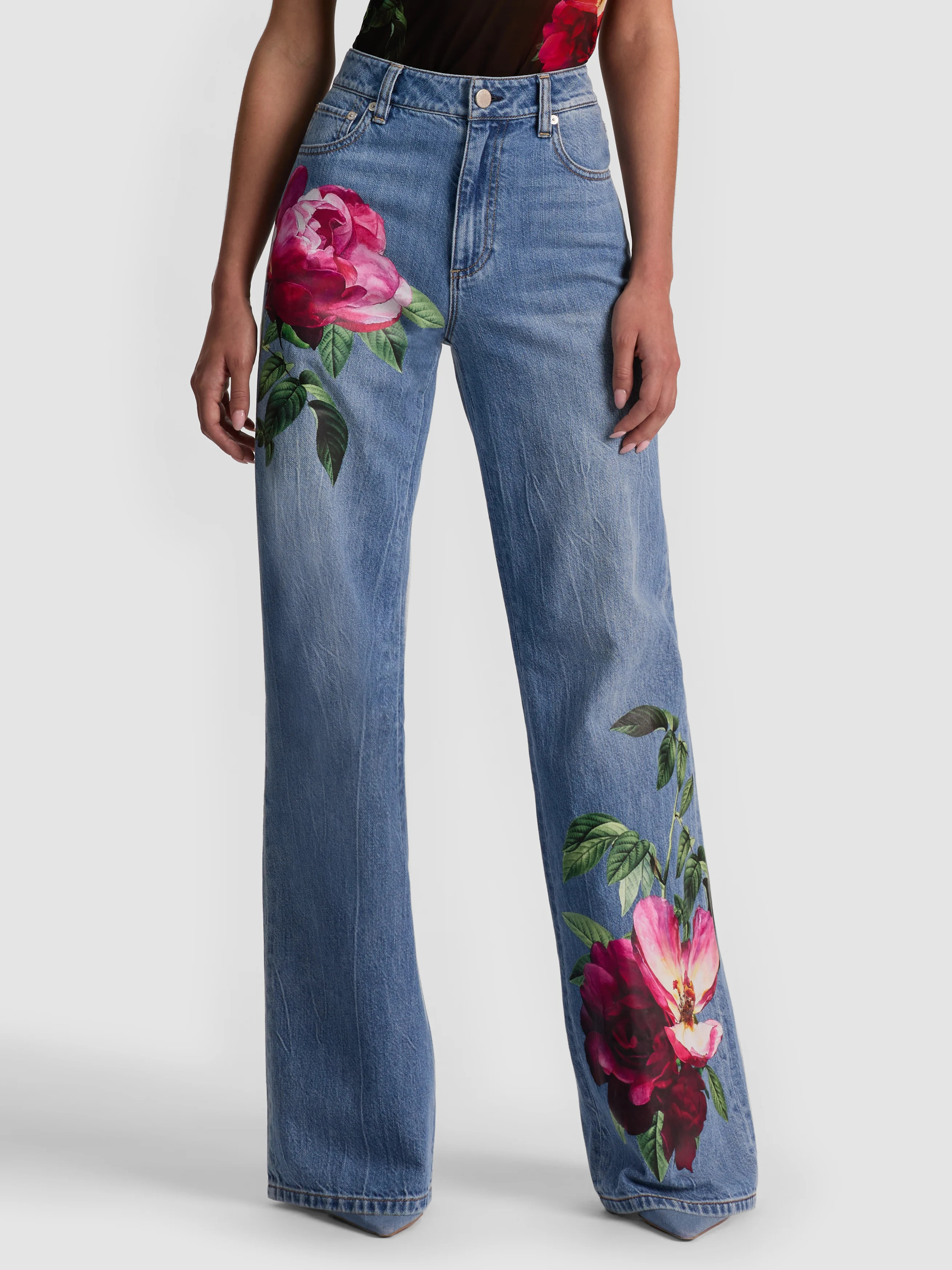 alice + olivia CHIC PRINTED JEAN | Alice + Olivia