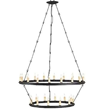Currey and Company 9935 Toulouse - Thirty Light 2-Tier Chandelier, Blacksmith Finish | Amazon (US)