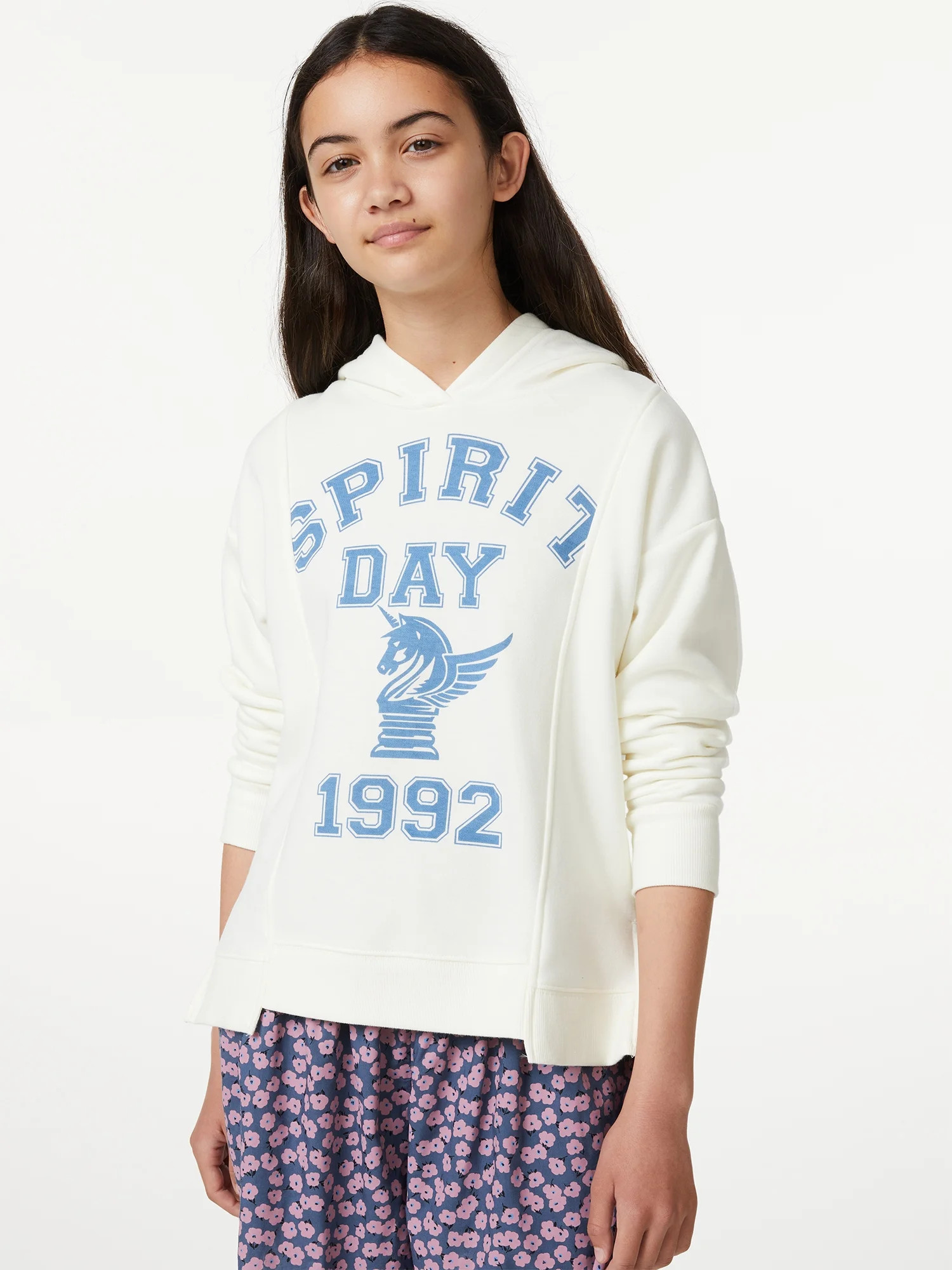 Free Assembly Girls Split Seam Hoodie, Sizes 4-18 - Walmart.com | Walmart (US)