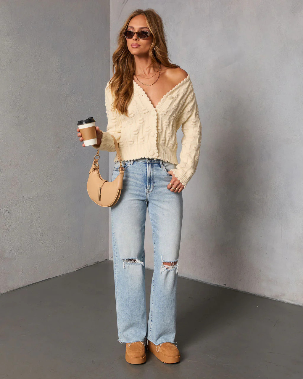 Icy Moon Textured Knit Cardigan | VICI