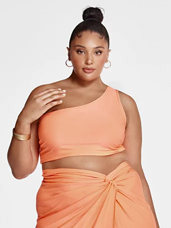 Kya One Shoulder Crop Top - Fashion To Figure | Fashion to Figure