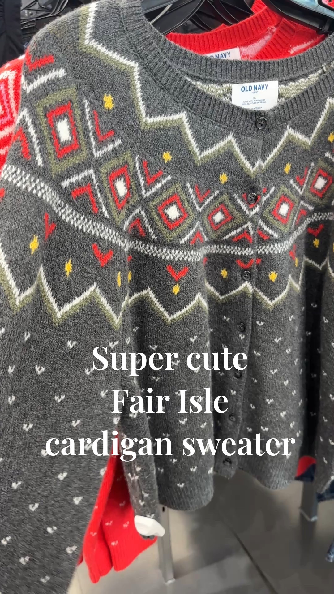 Super cute and very soft fair isle cardigan sweater on sale 30% off!  #oldnavy #fairislesweater #sweaterseason #holidaystyle 

#LTKHoliday #LTKSaleAlert #LTKdayinmylife