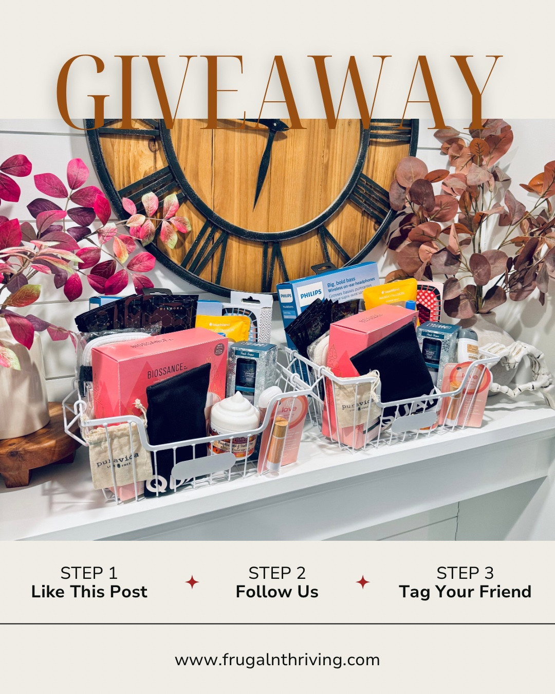 🎉 It’s that time of year again! 🎉 To celebrate my birthday (shhh, keep it under wraps), I’m hosting an annual giveaway! I’ll be giving away TWO baskets filled with some of my favorite things!

To enter:  
1. Like this post  
2. Follow us  
3. Tag a bestie  

One winner will be selected from Instagram and one from Facebook. Winners will be announced on November 18th! 

**Note: This giveaway is not sponsored by Instagram, Facebook, or any retailer—just me!** Good luck, Thrivers, and thank you for all your support! 💖

#LTKVideo #LTKHoliday #LTKGiftGuide