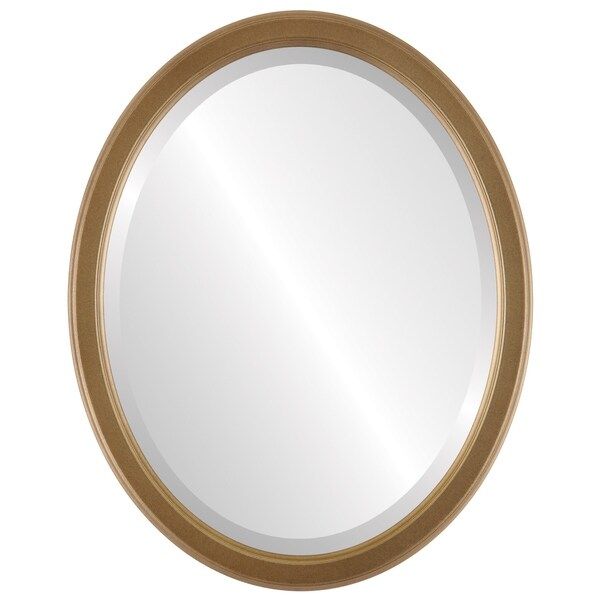 Toronto Framed Oval Mirror in Desert Gold - Brown/Dark Gold | Bed Bath & Beyond