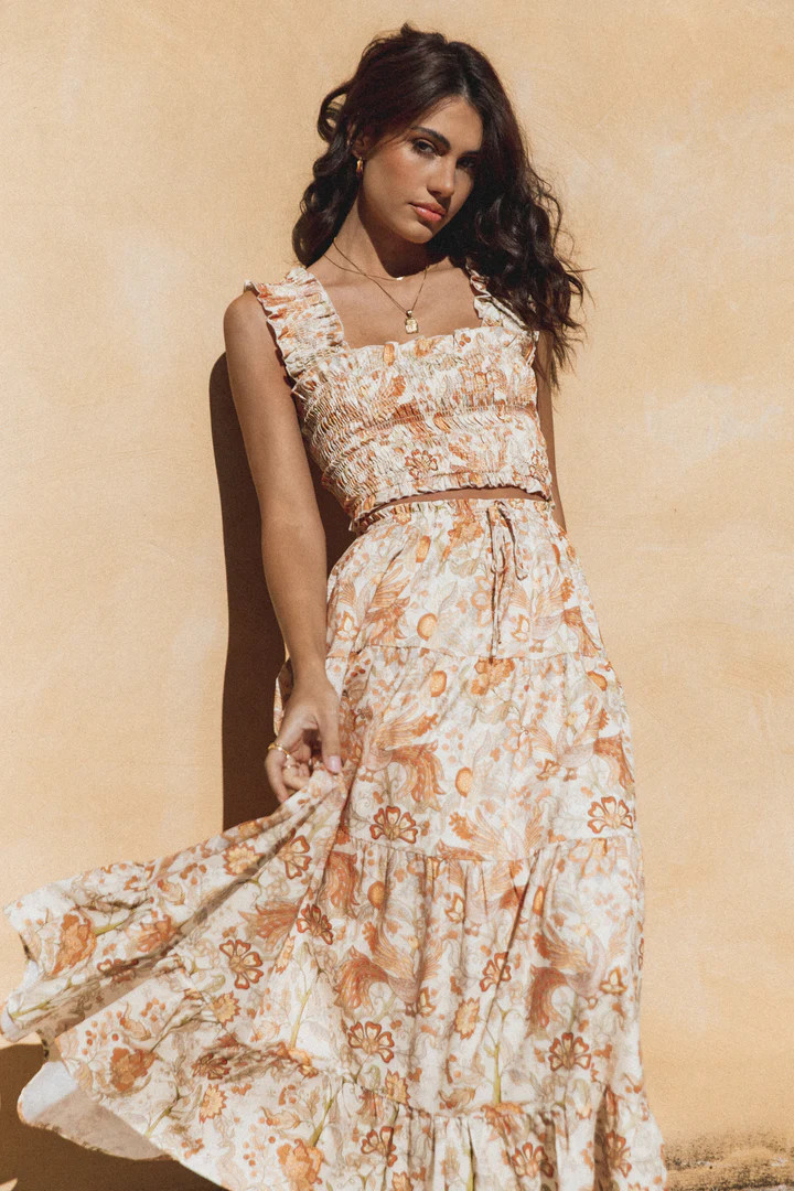 Leo Top - Tan Floral | Petal & Pup (AU)