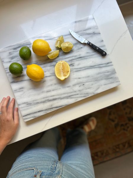 I am loving my new marble cutting board for the kitchen! It’s great for cutting up food items, but also looks chic enough to be used as a charcuterie board or decorative piece while not in use! Under $40 currently. 

Hostess gift, marble slab, pastry board, dough board, cheese board, stone cutting block, baking essentials, cooking accessories, Amazon find, Amazon sale alert, Daily deal, Amazon must haves, Amazon kitchen, kitchen design, kitchen decor, decorative piece for kitchen

#LTKunder50 #LTKsalealert #LTKhome