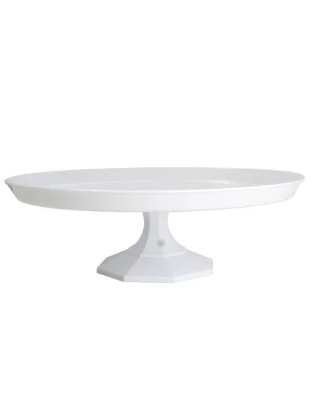 13.75" White Plastic Pedestal Cake Plate - Walmart.com | Walmart (US)