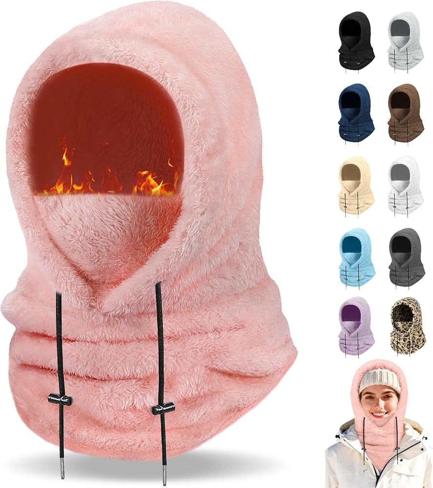 Winter Balaclava Ski Mask: Windproof Fleece Warm Face Cover Hood for Men Women Snowboarding Skiin... | Amazon (US)