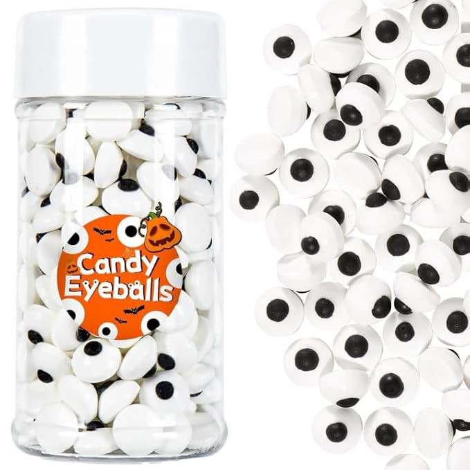 Candy Eyes for Cake Decorating, 1cm Eyeball Sprinkles Halloween Sugar for Cookie, Cupcake Toppers... | Amazon (US)