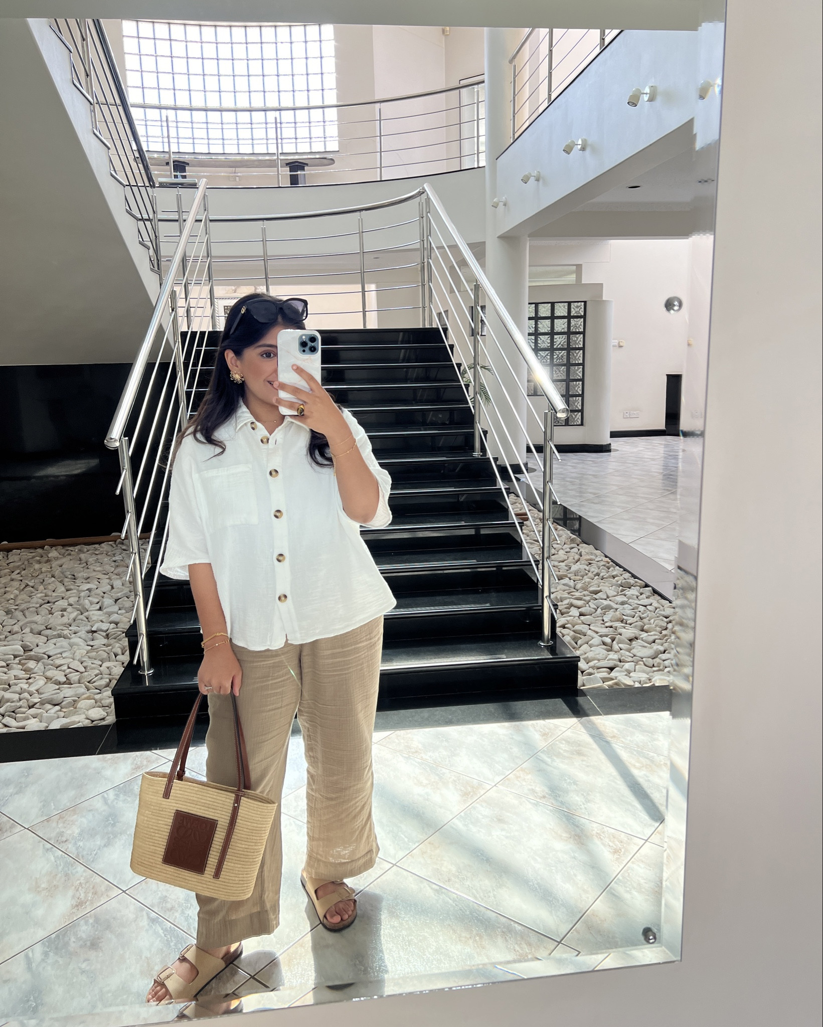 Casual linen comfort outfit for holiday 

- 12 in shirt for loose fit 
- M in trousers 

Linen outfit, comfy outfit, holiday outfit, petite fashion, modest fashion 

#LTKuk #LTKmodest #LTKstyletip