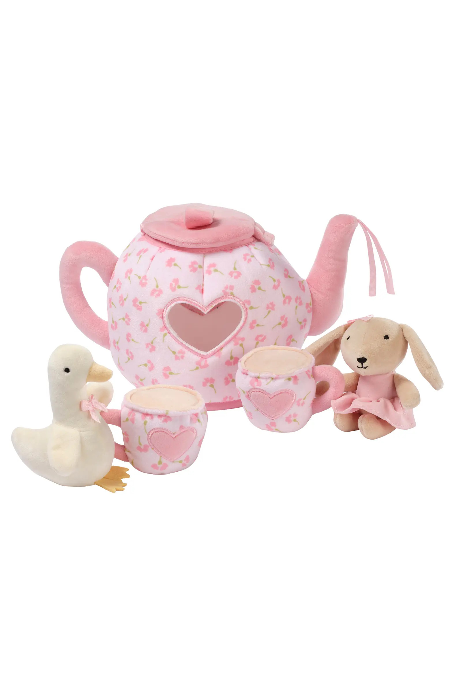 Tea Party Interactive Plush Playset Toy w/ Cups, Pot, Goose & Bunny | Nordstrom