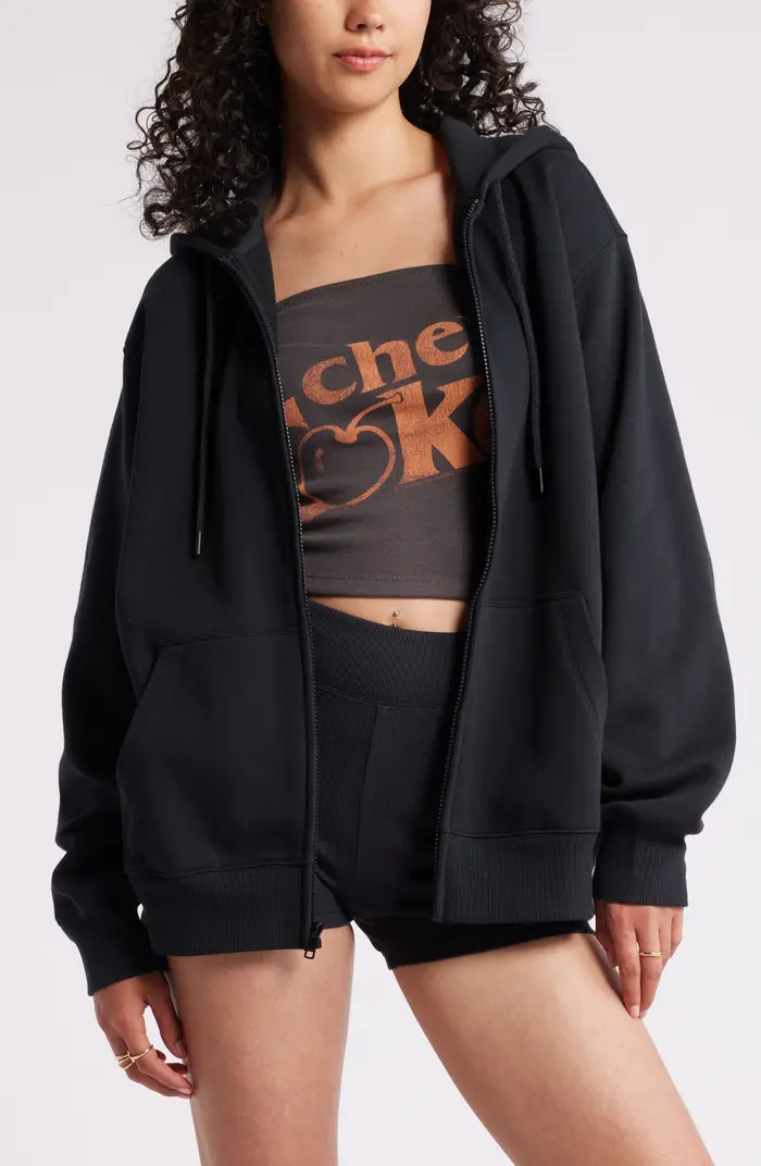 BP. Oversize Zip Fleece Hoodie | Nordstrom | Nordstrom