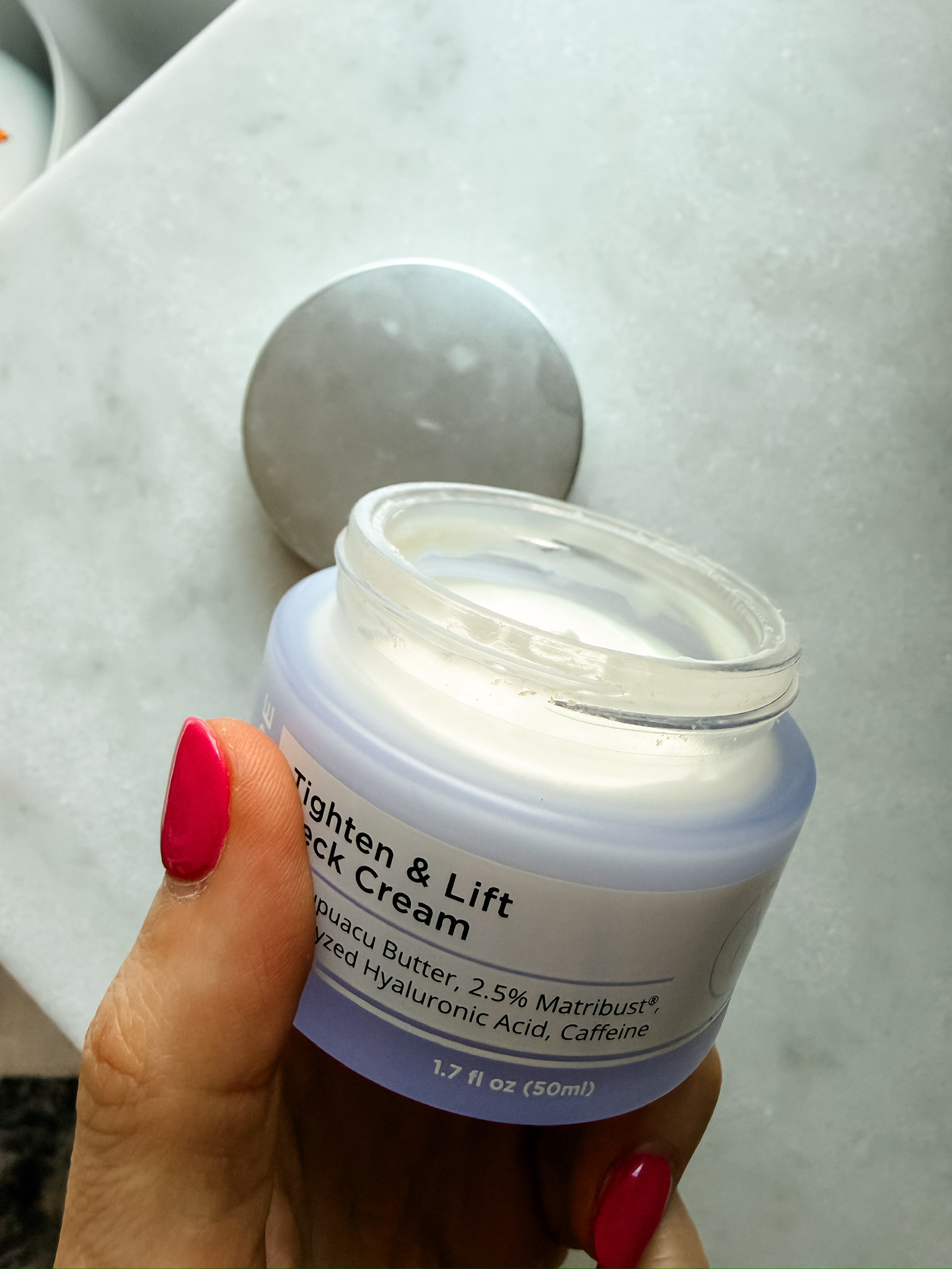 A neck cream with real results! I can't recommend this enough. Visibly tightens and blurs fine lines and any signs of aging- a great staple!

Loverly grey, gopure neck chest cream, tightening and lifting skincare cream, best anti aging skin cream, target beauty finds 

 #LTKselfcare #LTKBeauty