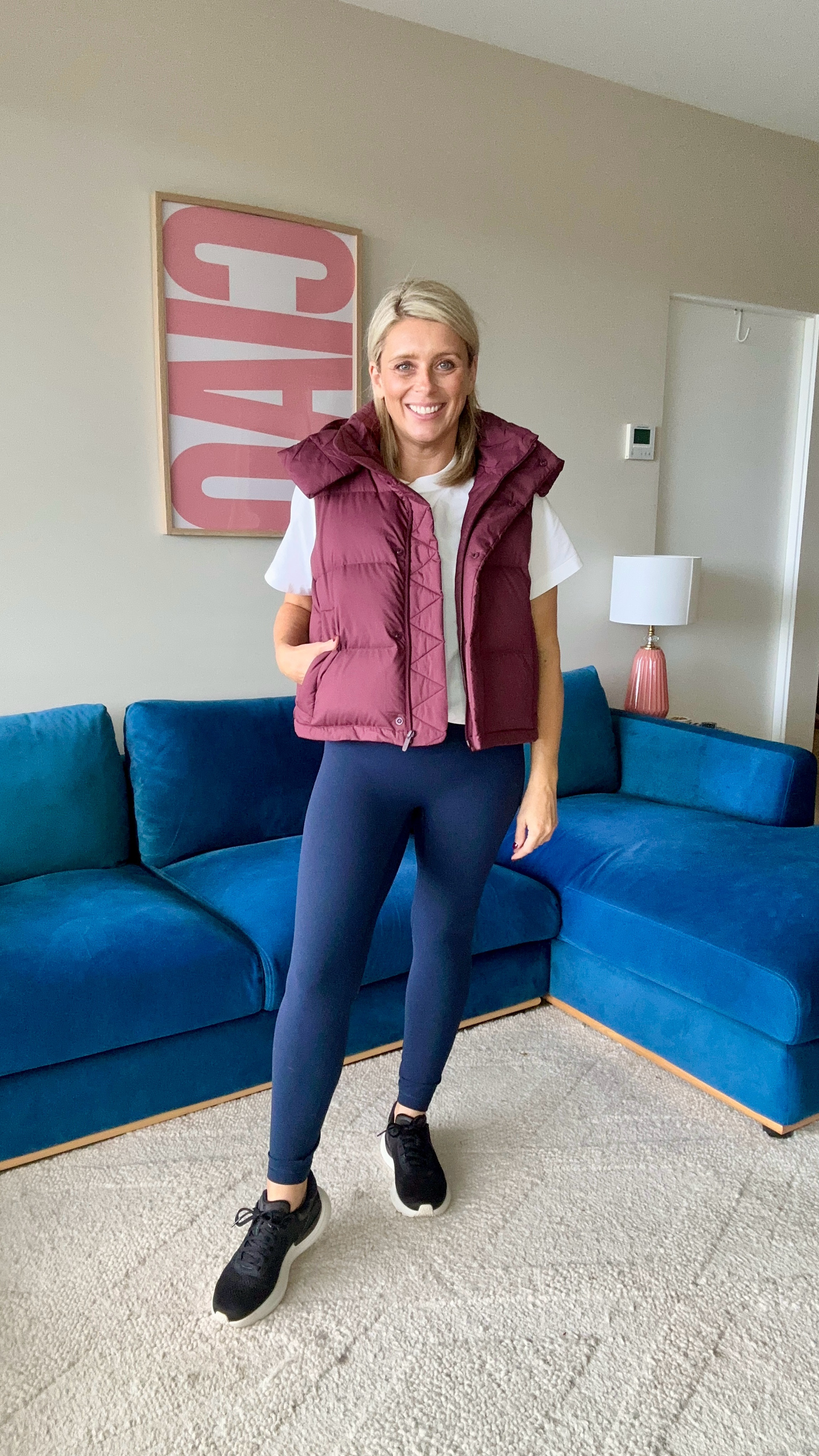 
The Align No Line™ High-Rise Pant has arrived! It’s all the things you love about the Align but without the front rise seam. 

Pants: Size 6 (AU10) 
Tshirt: small 
Sweatshirt: Medium (I could do down to a small and still have an oversized fit) 
Puffer vest: Size 6 (AU10) - designed to be oversized, size down for a more streamlined fit. 

#LTKaustralia #LTKwinter #LTKfitness