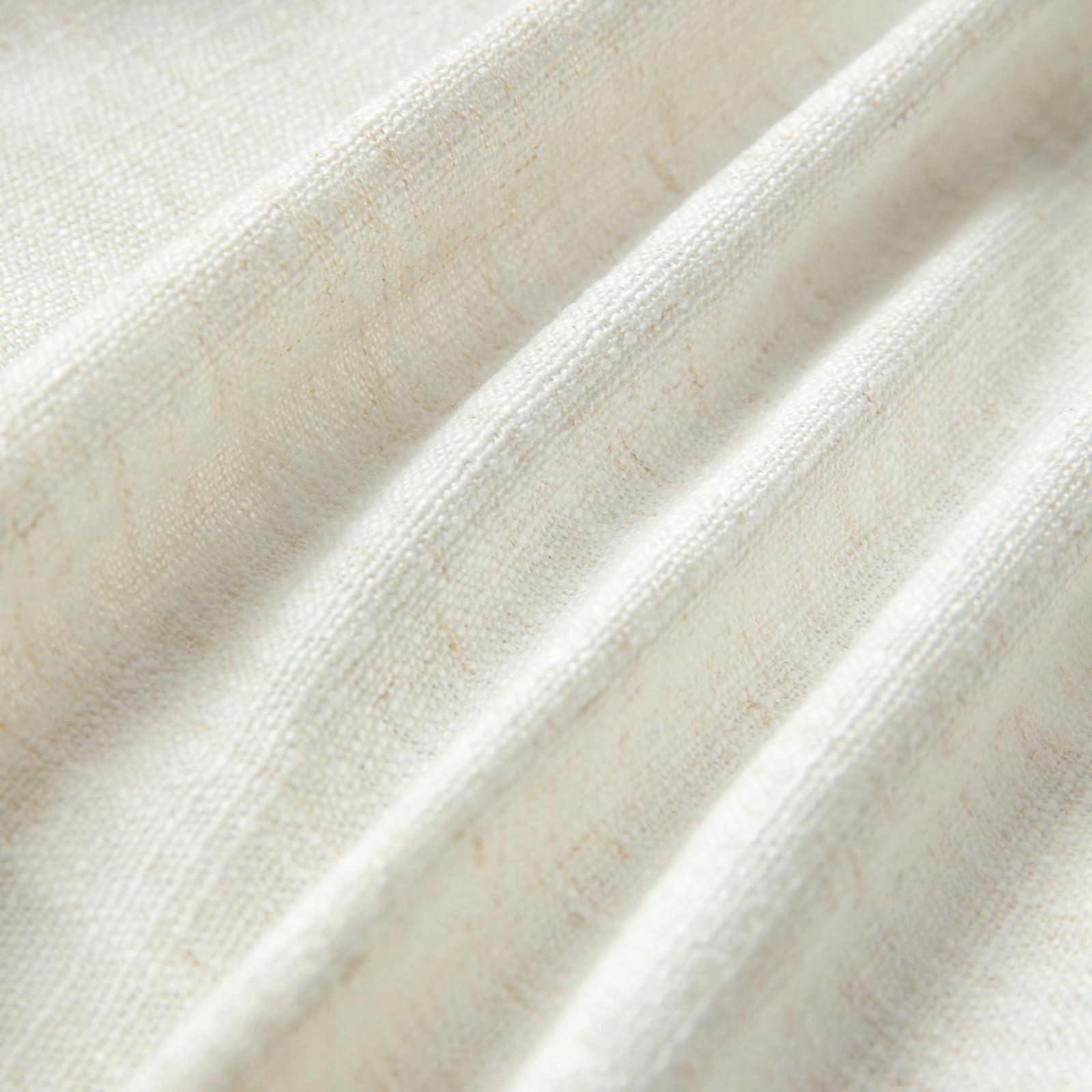 TWOPAGES Kitchen Curtain Pinch Pleat Solid Linen Custom Cafe Curtain for Small Window, 1 Panel | Amazon (US)