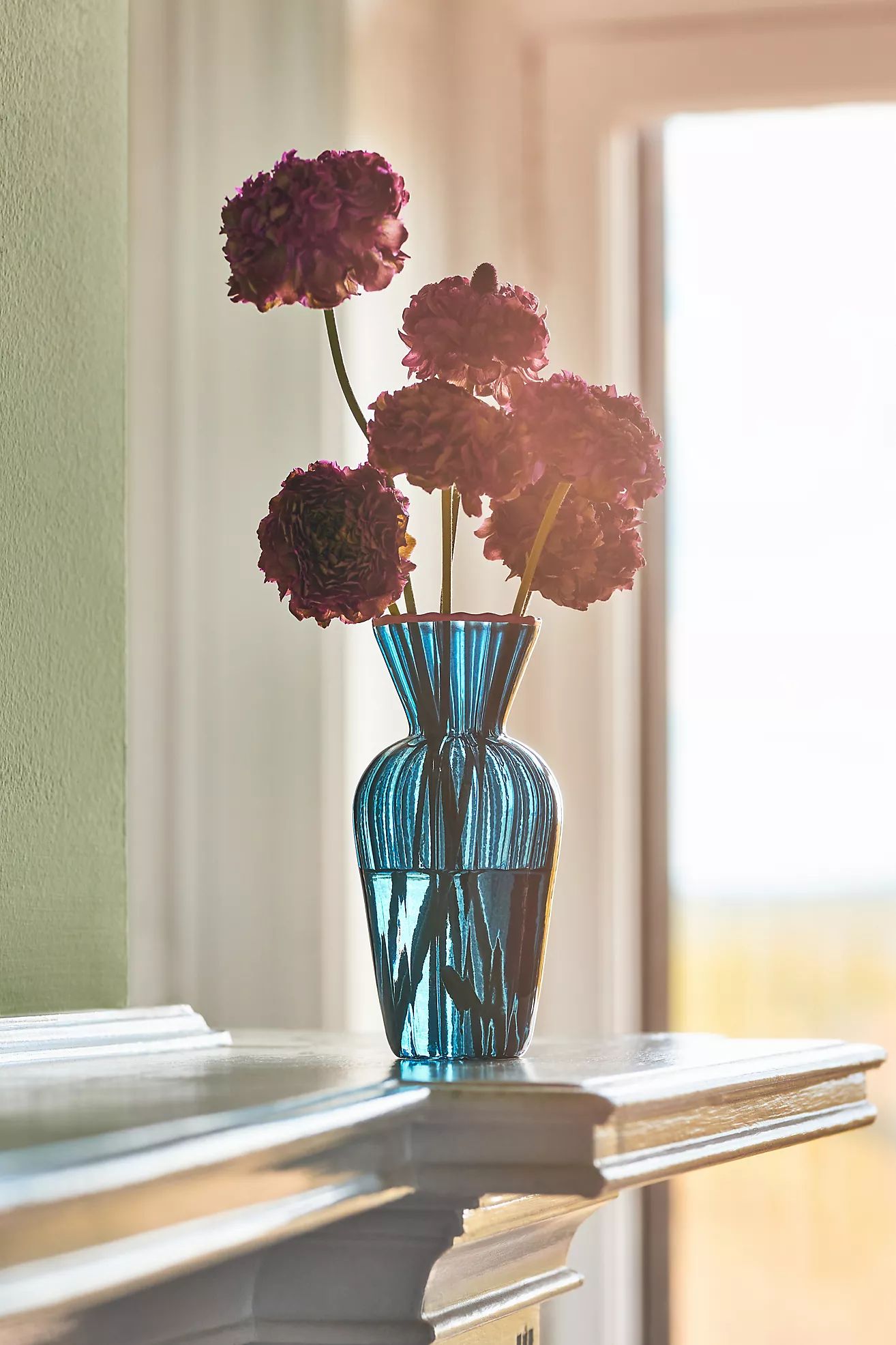 Jocelyn Scalloped Glass Bud Vase | Anthropologie (UK)