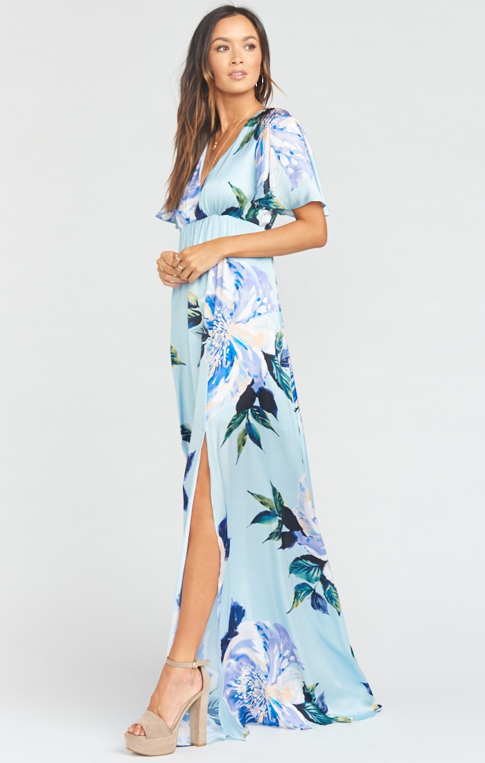 sky blue wedding guest dresses