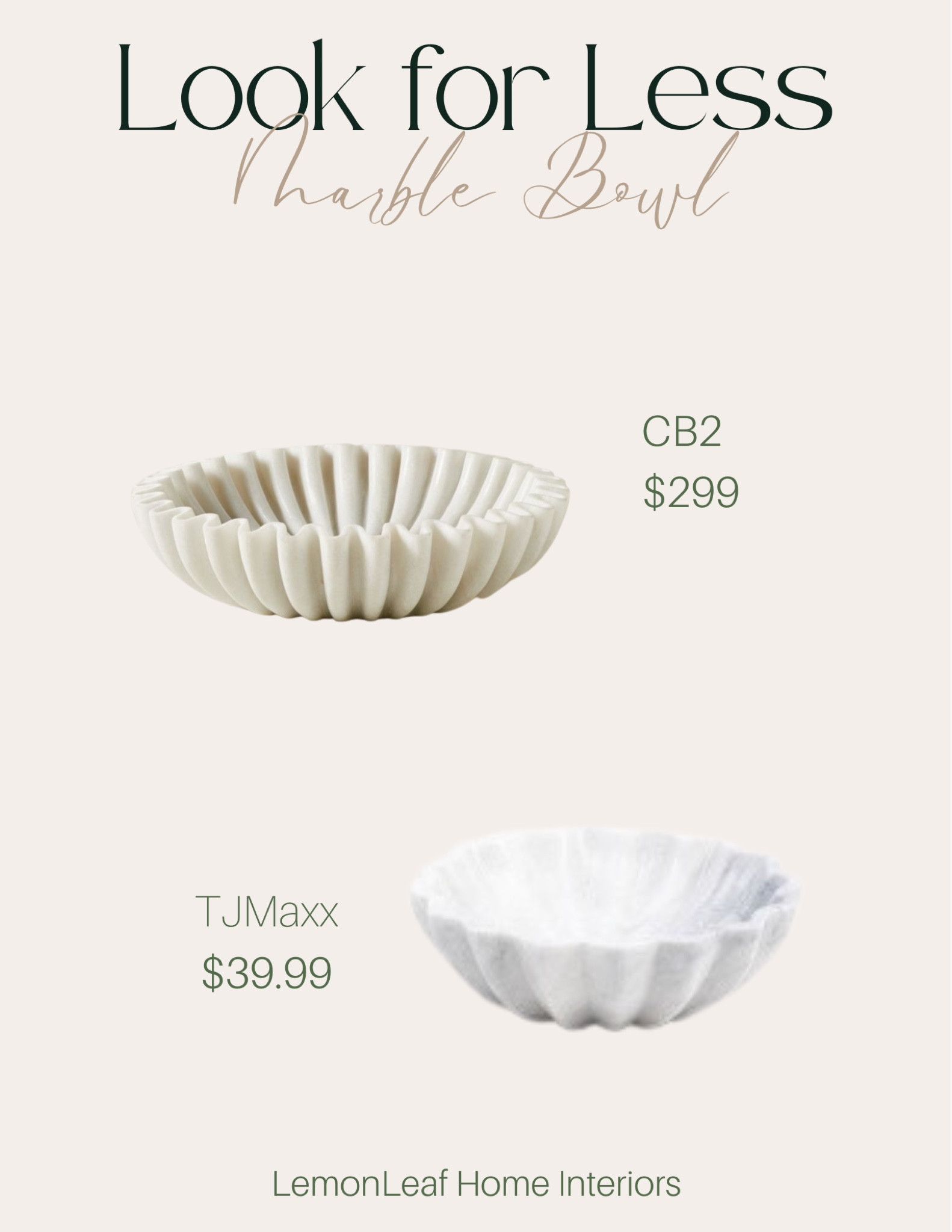 Popular marble bowls. Look for less cb2, tjmaxx 



#LTKunder50 #LTKstyletip #LTKhome