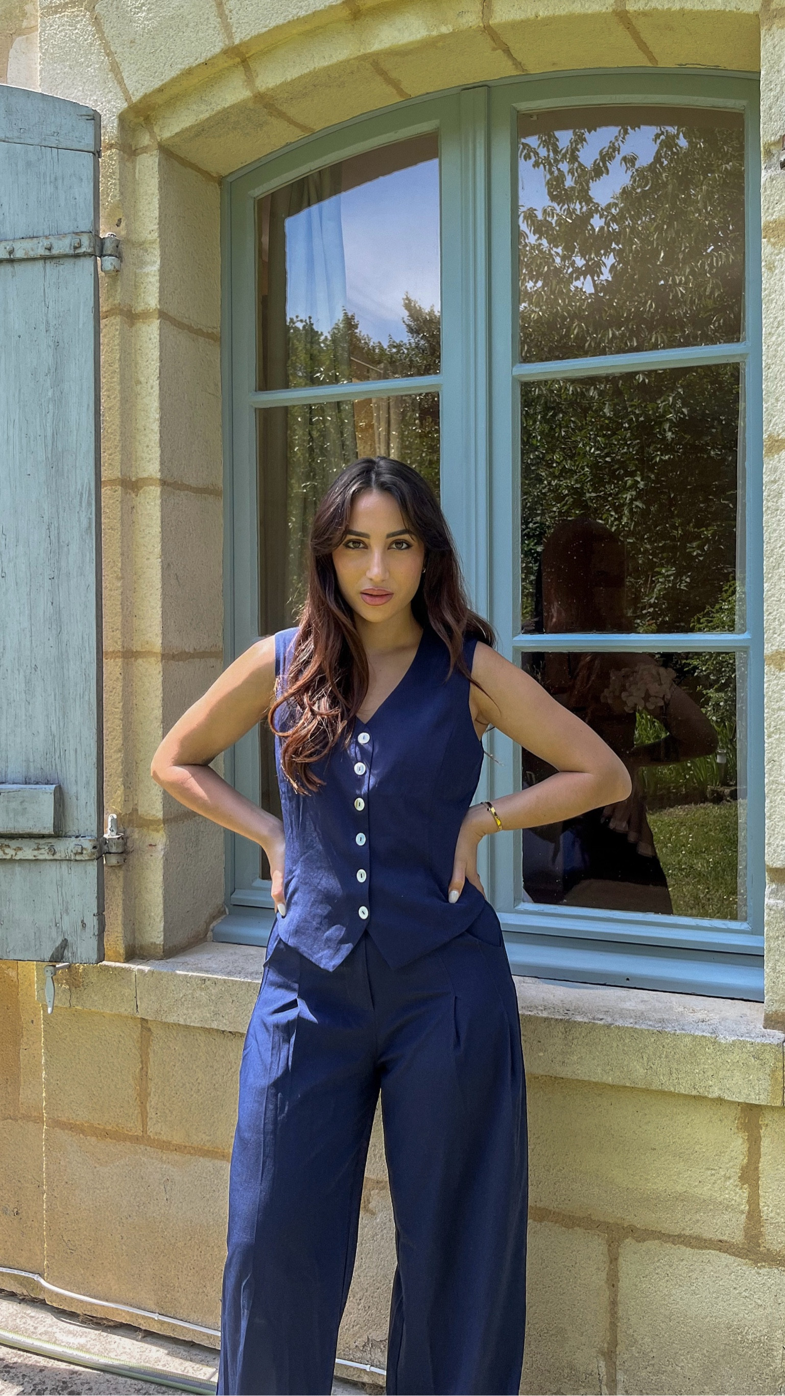 Wearing @rihoas_official 💙 (use code « OCS20 » for 20% OFF)
• The Navy V Neck Button Up Sleeveless Vest
• The Navy High Waisted Pockets Straight Pants

#LTKsummer #LTKeurope #LTKstyletip