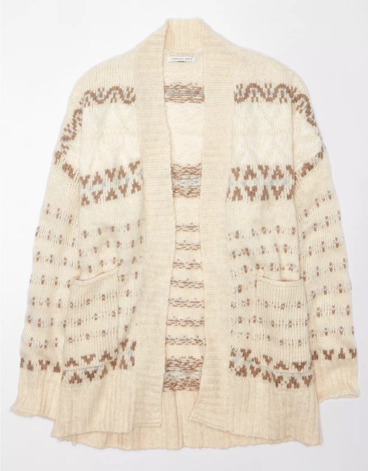 AE Oversized Fair Isle Cardigan | American Eagle Outfitters (US & CA)